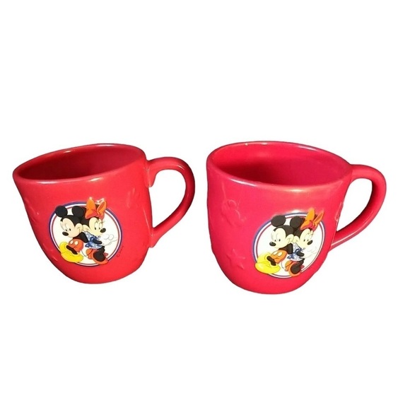 SET OF 4​​​​ Hallmark Disney Mickey and Minnie Embossed Coffee Mug​​​ - Picture 6 of 6